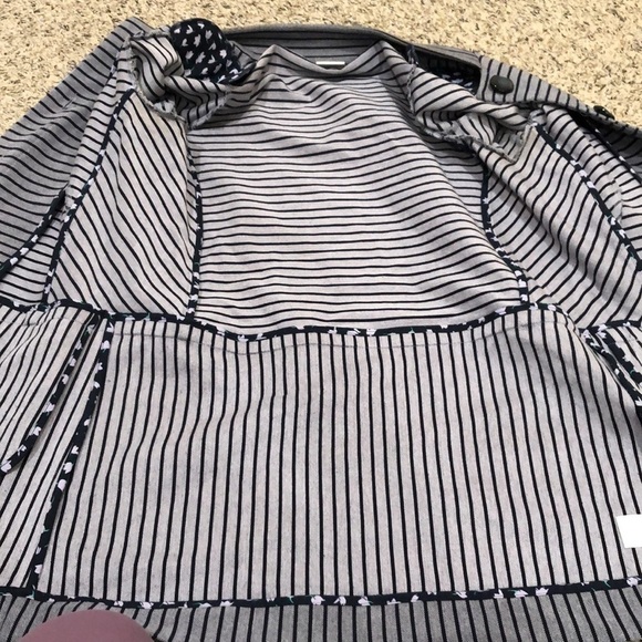 CAbi Car Coat Size Small Dappled  Striped Navy Blue - Picture 7 of 12
